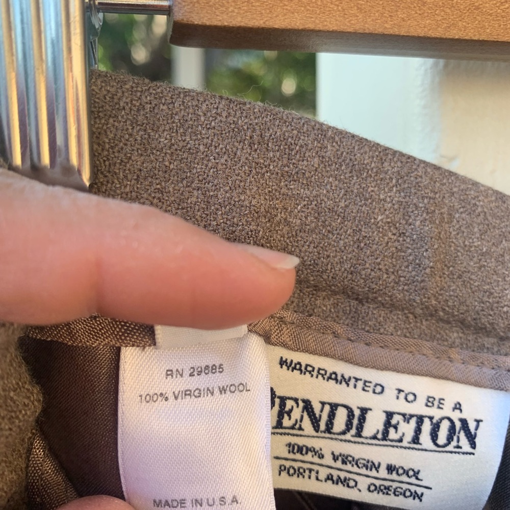 Pendleton 100% Virgin Wool Light Brown Maxi Skirt… - image 4